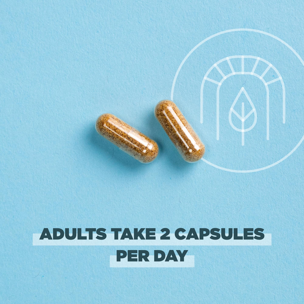 Close-up of SuperVeggies probiotic capsules