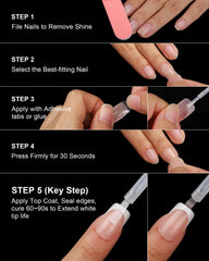 SUPNAIL natural short-square nails for a classic look.