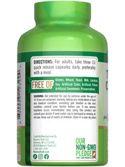 Supplement facts panel showing 95% curcuminoids