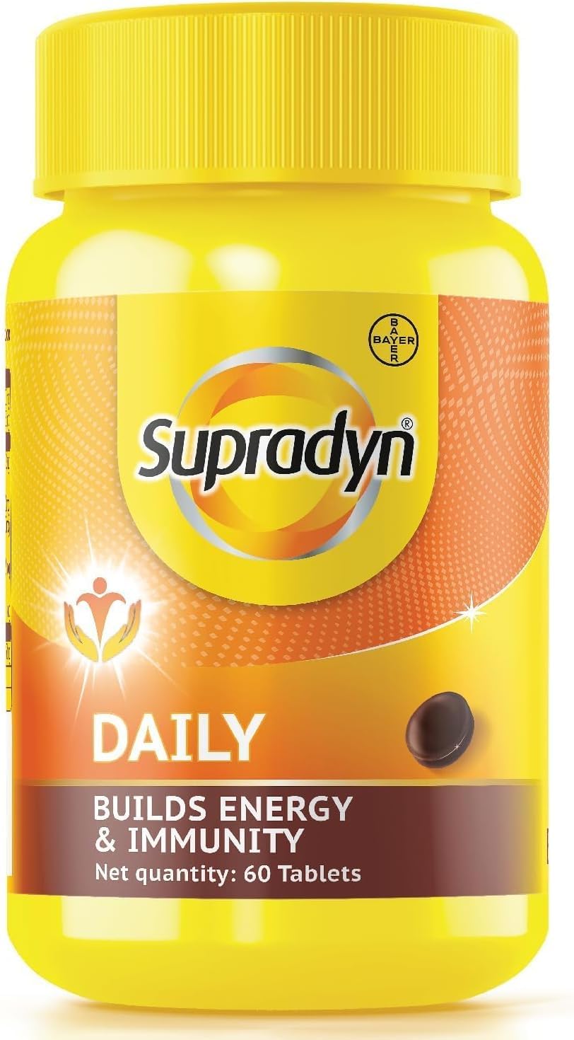Supradyn Daily multivitamin bottle packaging with 60 tablets