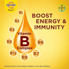 Graphic showing Vitamin D3 and energy-boosting B vitamins