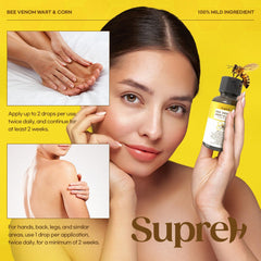 SupreH flat wart close-up shows precise topical action.