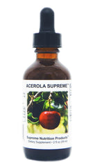 Supreme Nutrition Acerola Supreme front bottle showing label and servings