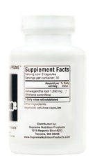 Ingredients panel showing 100% pure Ashwagandha extract