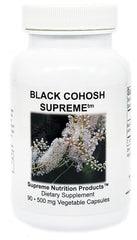 Supreme Nutrition bottle front label showing Black Cohosh Supreme benefits