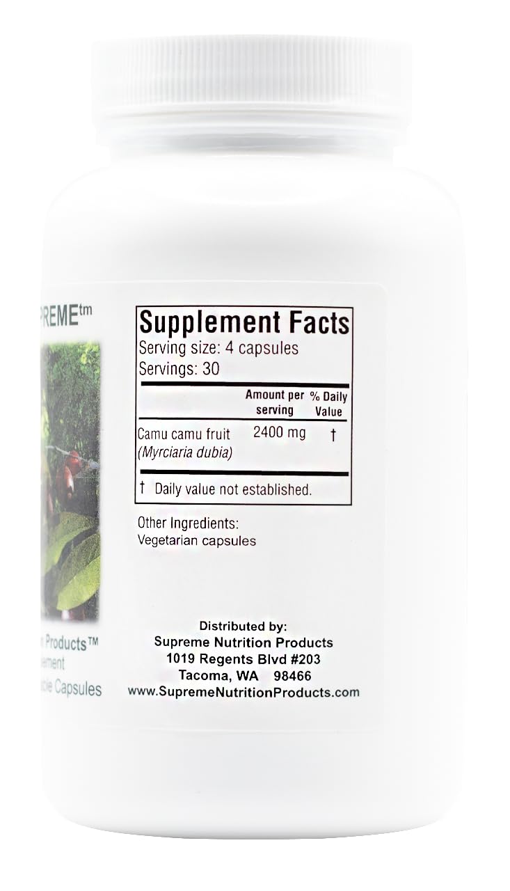 Supreme Nutrition powder texture image showing fine pure camu camu fruit powder