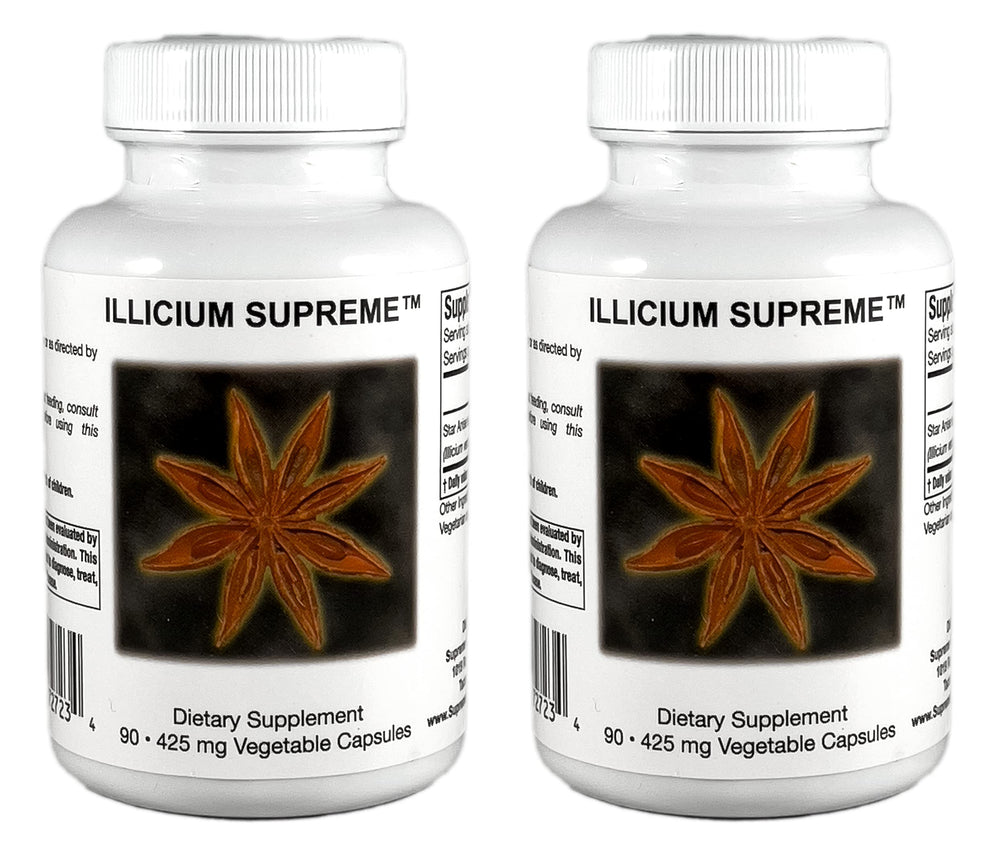Cápsulas vegetarianas de Supreme Nutrition Illicium Supreme con aroma de anís para infusiones
