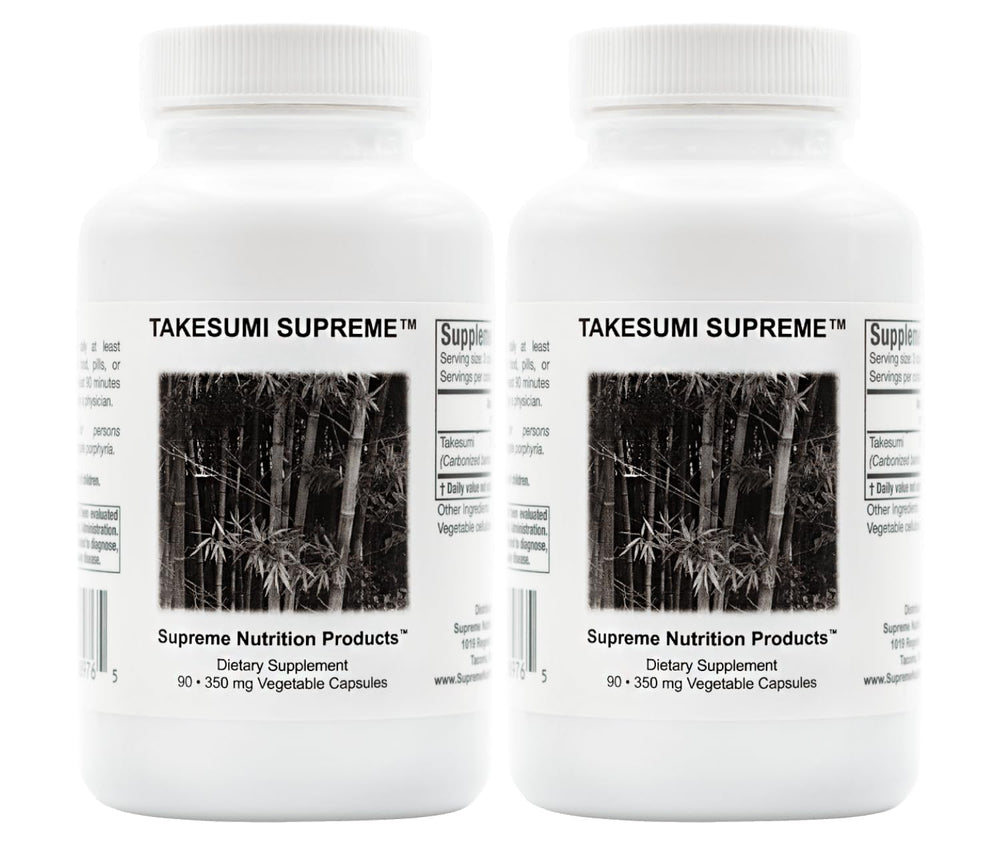 Supreme Nutrition bottle front label showing product name and capsule count benefits convenience