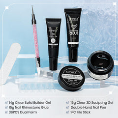 SUPWEE 3D Sculpture Gel showing precise dimensional design for detailed nail art.