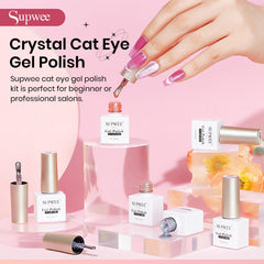 SUPWEE cat-eye effect close-up shows holographic shimmer.
