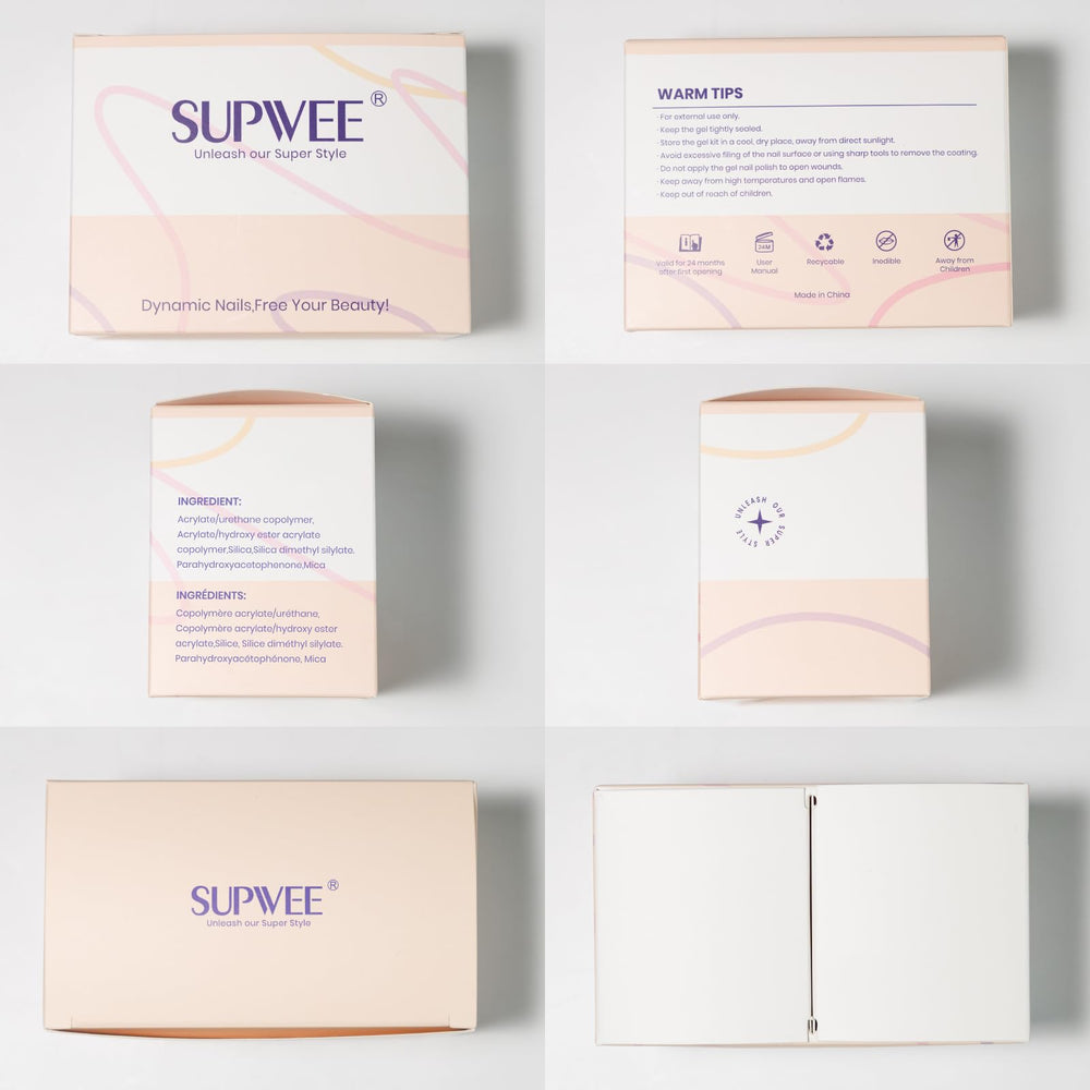 SUPWEE complete DIY manicure with fast curing under lamp.