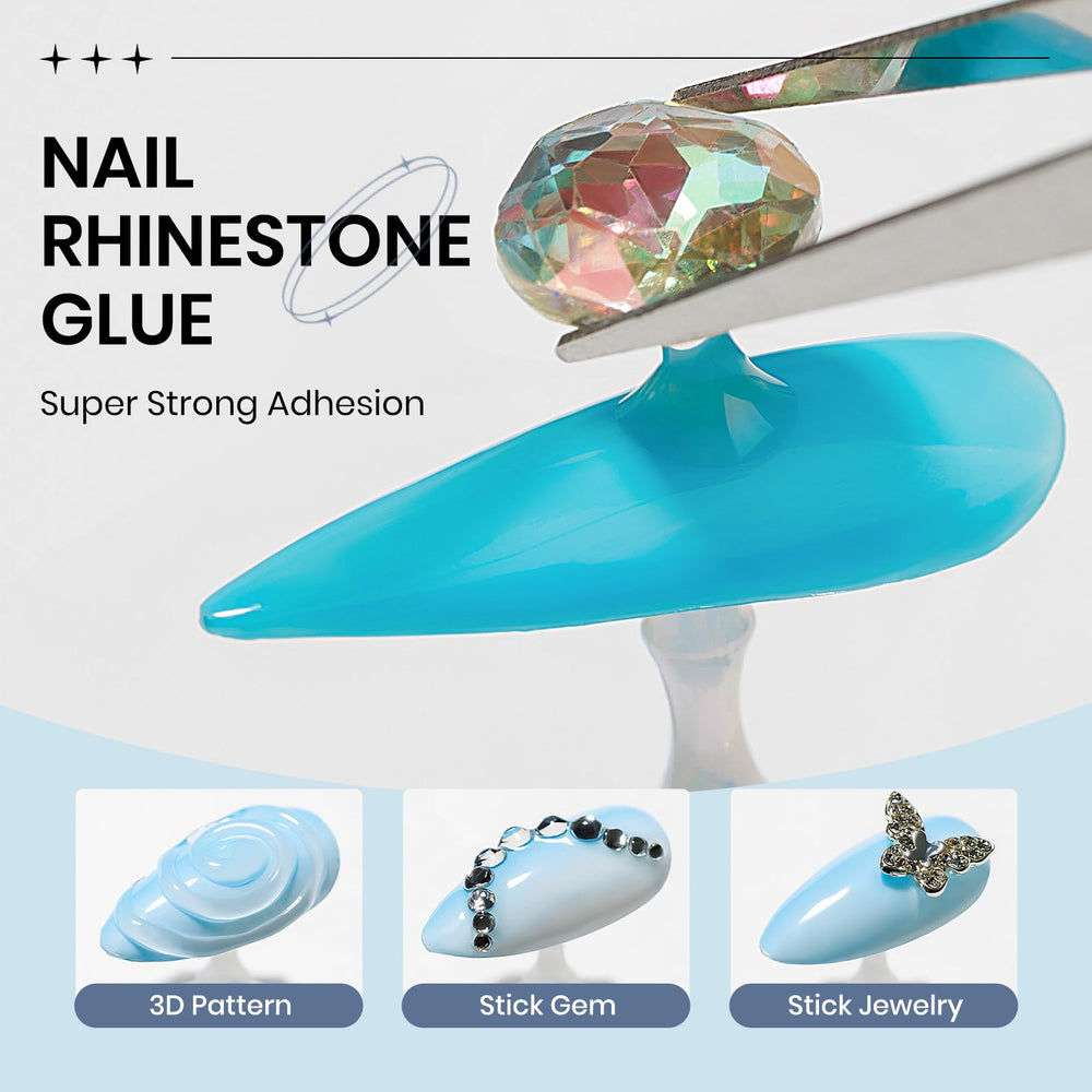SUPWEE High-adhesion gel helps secure rhinestones for long-lasting sparkle.