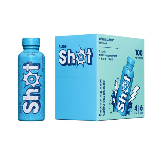 Sure Shot Recovery Drink Citrus Splash bottle ready for post-night-out hydration