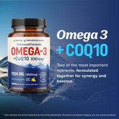 Sustainably sourced fish oil with CoQ10 packaging