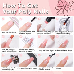 SUTOKAKA nail extension kit supports square, oval, coffin, and French styles