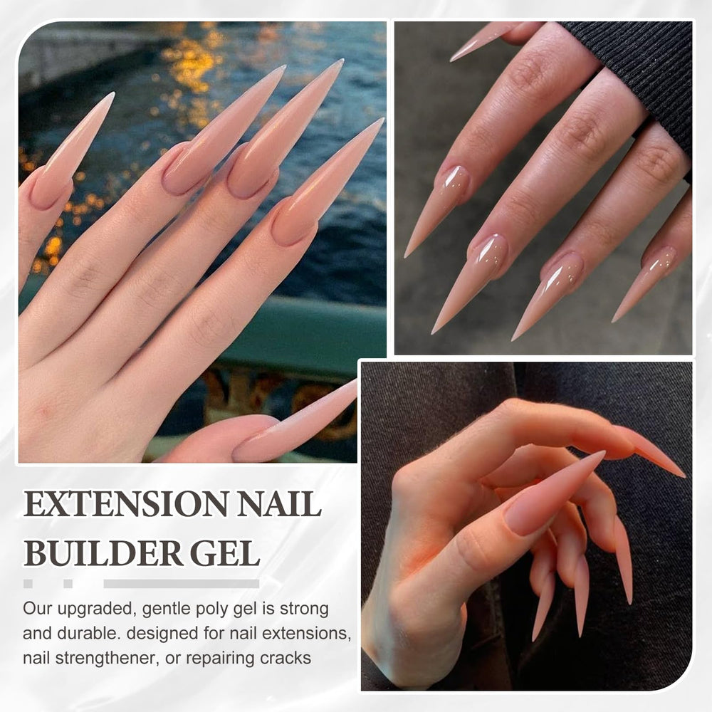 SUTOKAKA poly nail gel kit builder-enhancer for strength and color.
