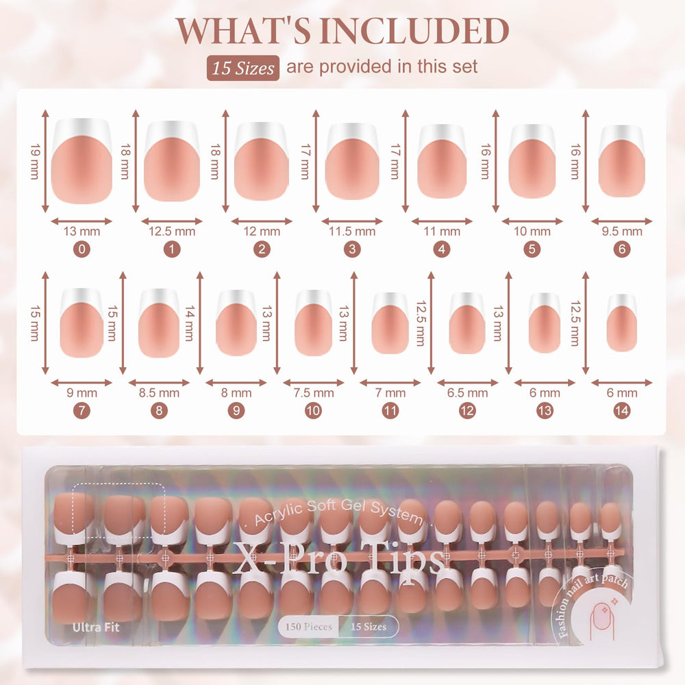 SUTOKAKA secure natural-looking matte-fit nail tips for everyday wear.