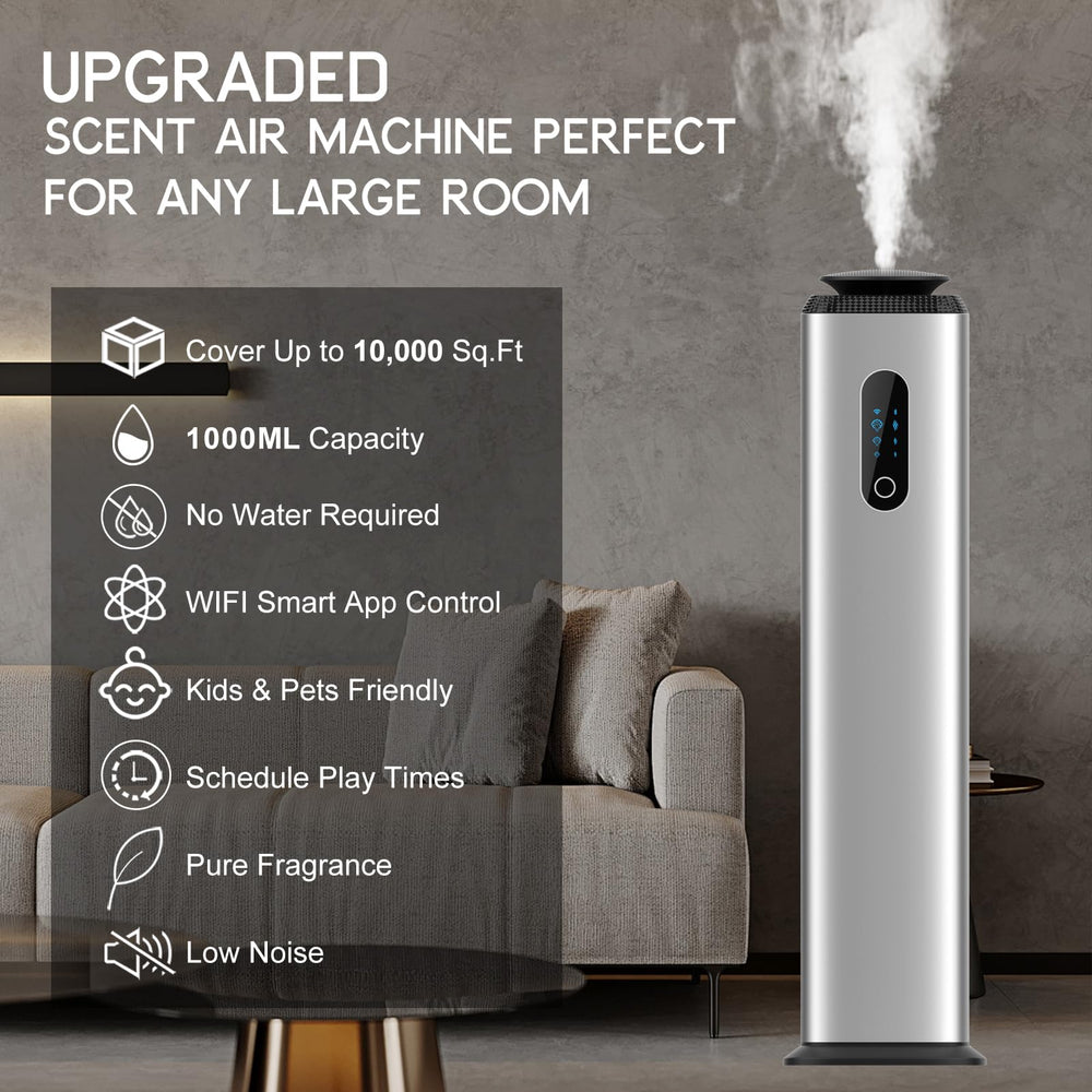 Durable metal silver finish diffuser