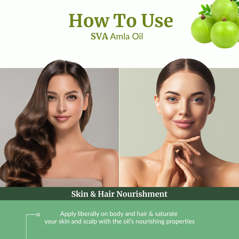 Amla Oil applied to skin for skincare application