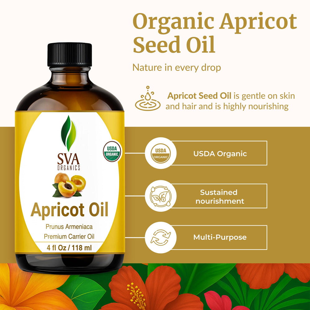 Dropper cap and bottle of SVA Apricot Seed Oil