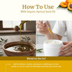 SVA Apricot Seed Oil used with skincare products