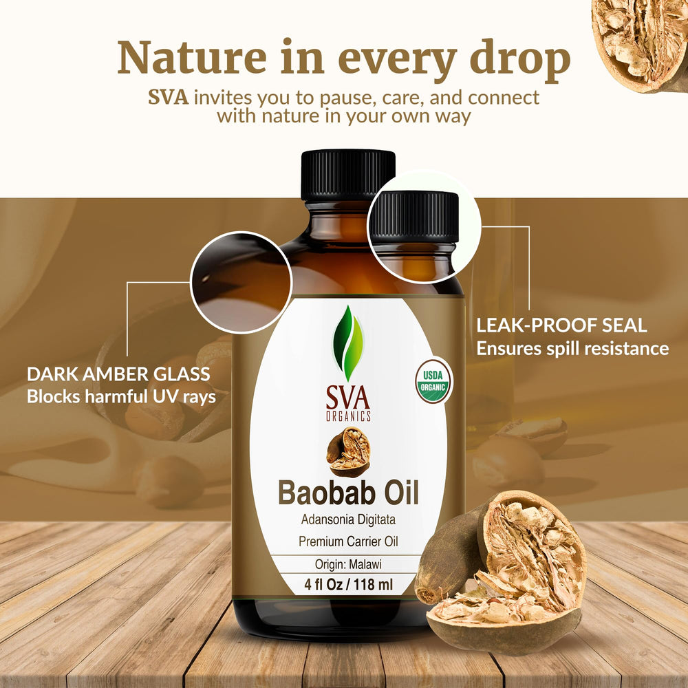 Display of SVA Baobab Organic Carrier Oil