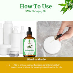 Hair care usage: Bhringraj oil with shampoo and conditioner