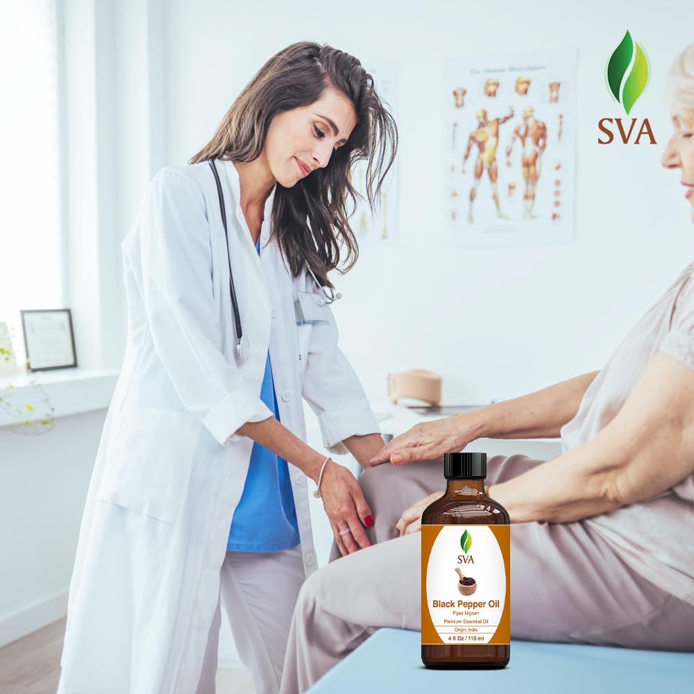 Product packaging box and bottle of SVA Black Pepper Essential Oil