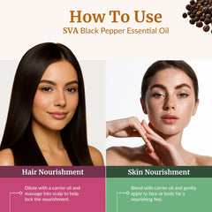 SVA Black Pepper Essential Oil for skin care application