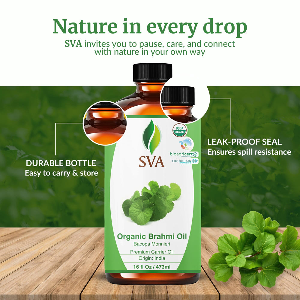 Uses of Brahmi oil for hair, skin, and body massage