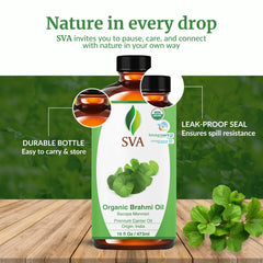 Uses of Brahmi oil for hair, skin, and body massage
