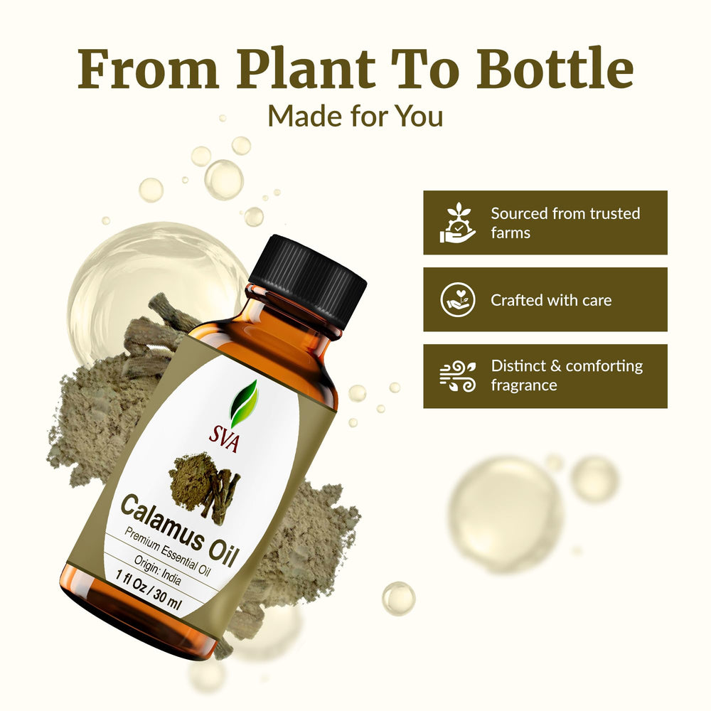 Calamus essential oil for hair and skin care