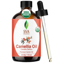 SVA Camellia Seed Oil Organic 4 Fl Oz bottle with dropper