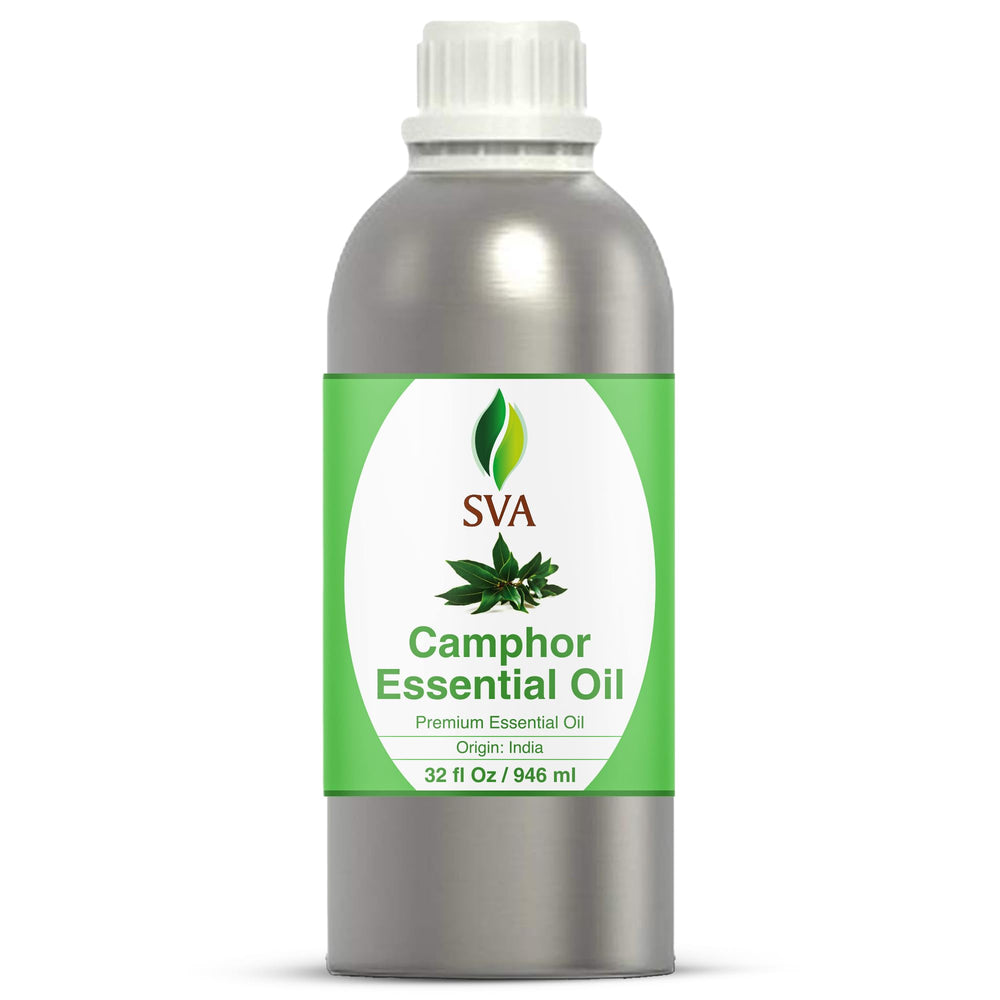 Bottle of SVA Camphor Essential Oil 32oz with label