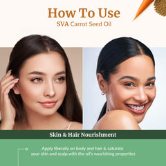 Carrot seed oil applied for scalp massage