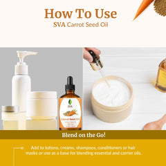 Carrot seed oil mixed with shampoo for hair care