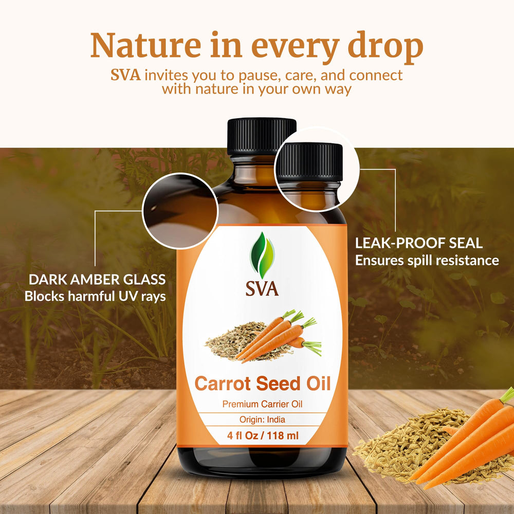 Carrot seed oil nourishing skin and body care