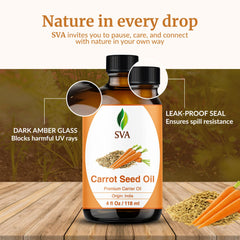 Carrot seed oil nourishing skin and body care