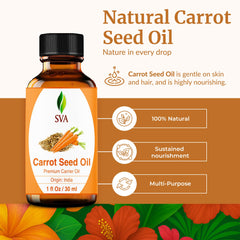 Dropper bottle of carrot seed oil