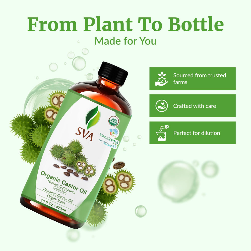 Castor Seed Oil used in hair care routine