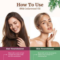Cedarwood oil for hair care and scalp massage