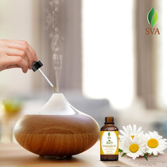 Chamomile oil for foot bath with warm water