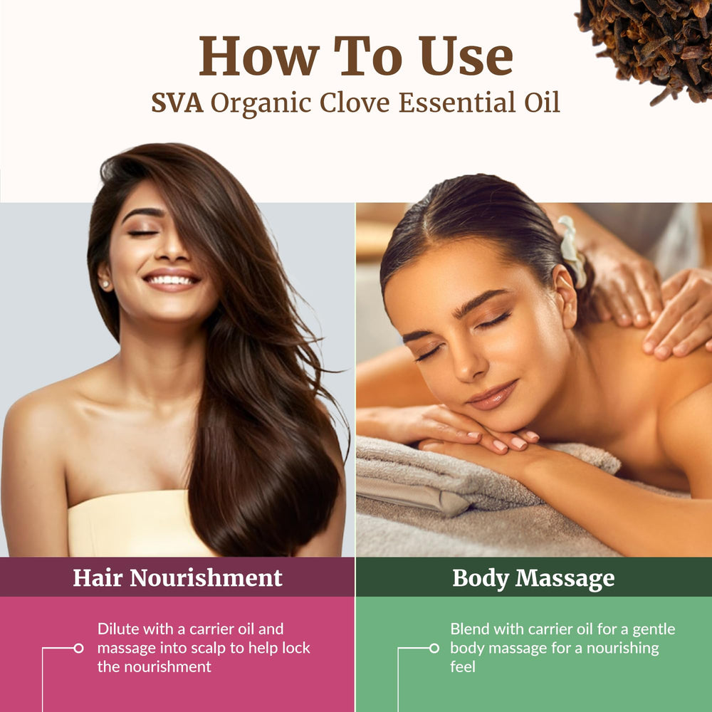 Diluted clove bud essential oil for body massage