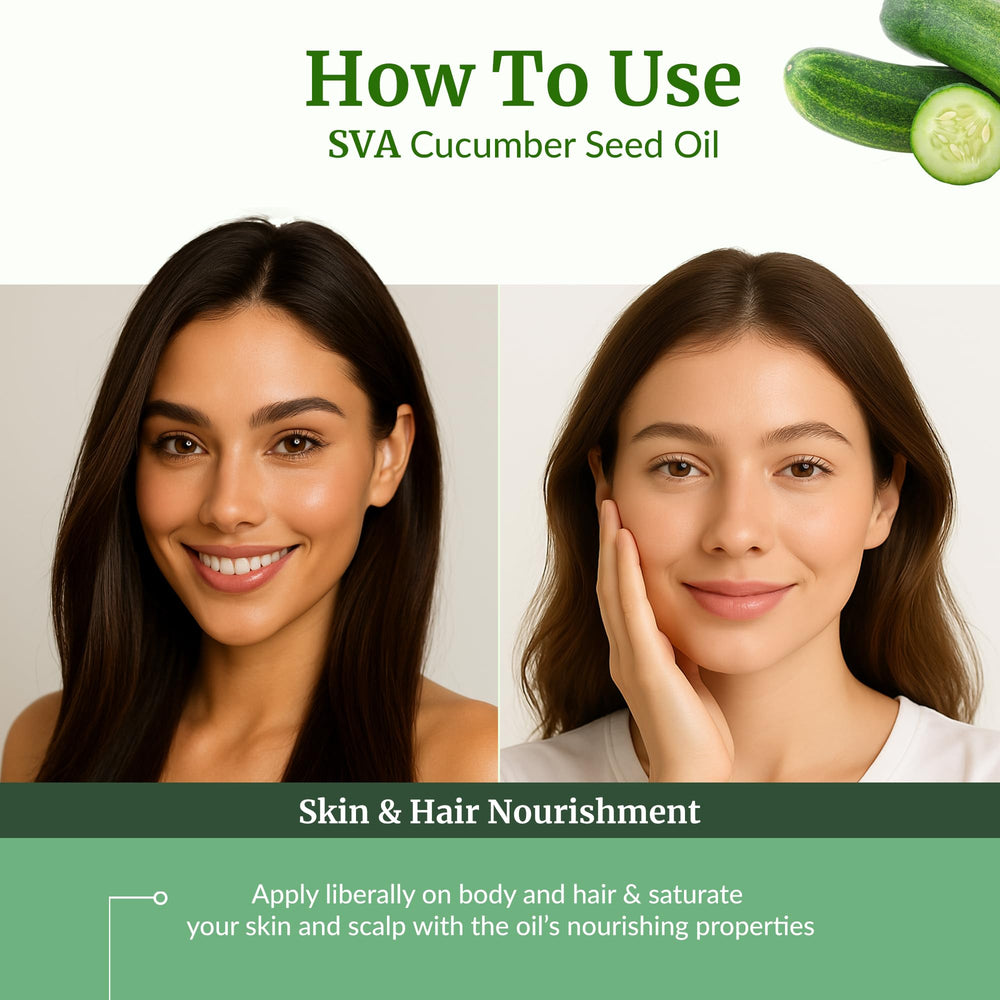 Face skin care with cucumber seed oil