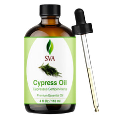 SVA Cypress Essential Oil 4oz bottle with label