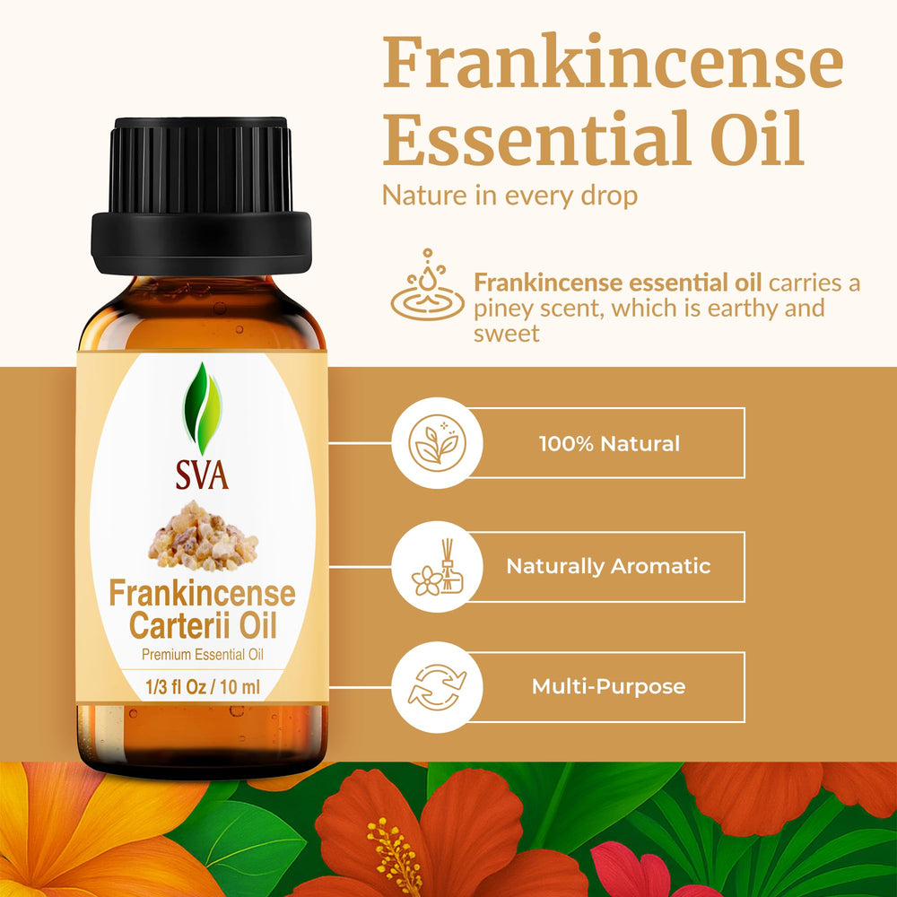Frankincense essential oil in a diffuser for aromatherapy