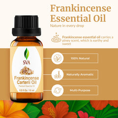 Frankincense essential oil in a diffuser for aromatherapy