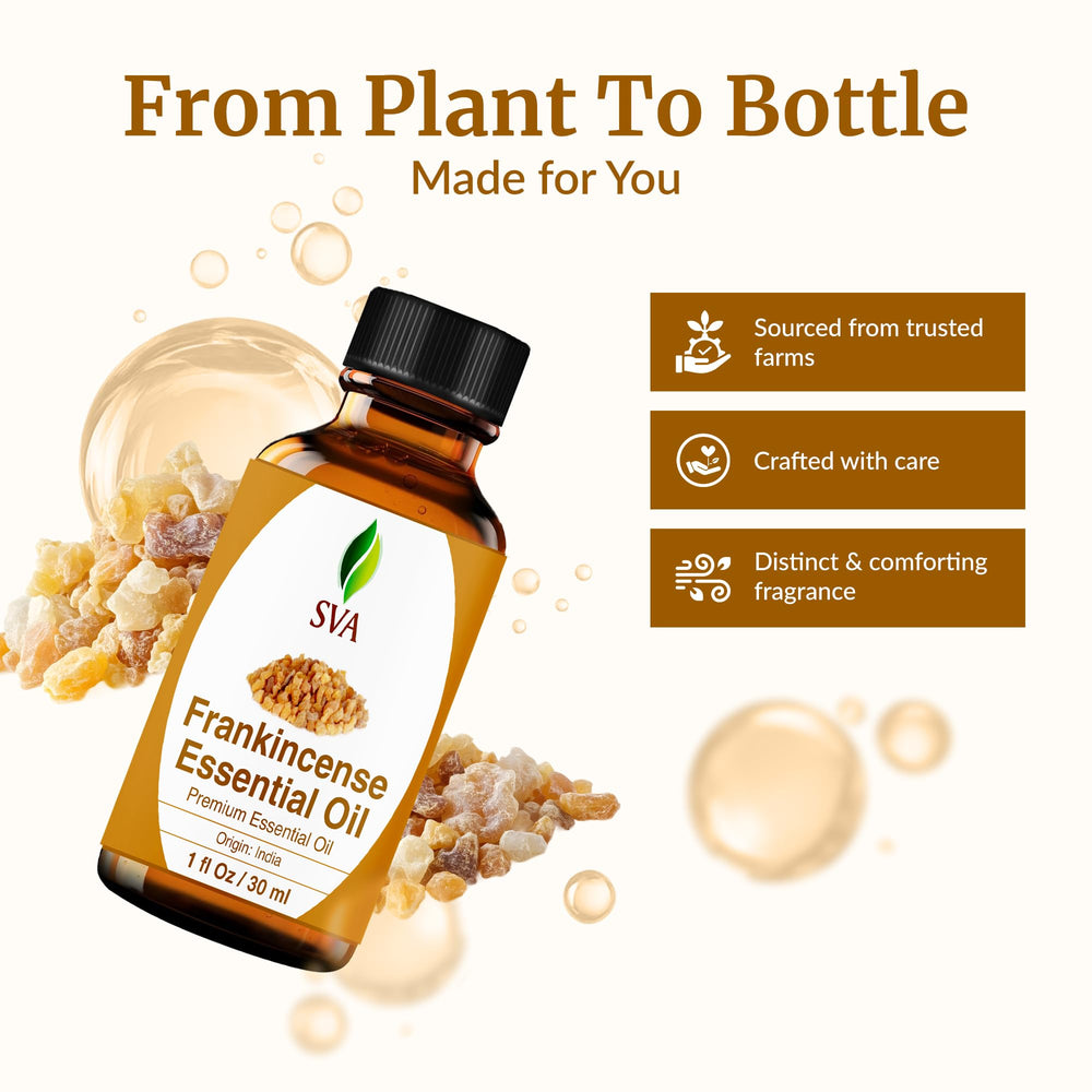 Hair care and scalp massage with frankincense essential oil