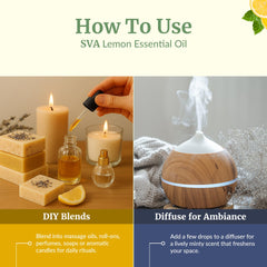 DIY soaps and candles with lemon essential oil