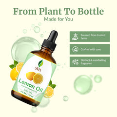 Hair care and scalp massage with lemon essential oil